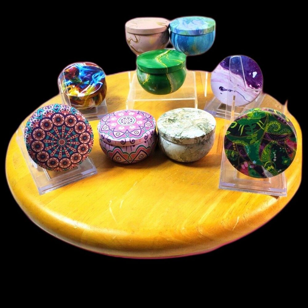 Assorted Soy Wax Candle Tins 2.5oz Decorative Scented Candle Set Gifts & Favors